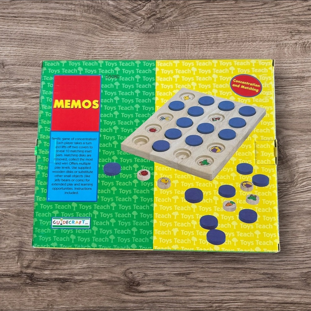 Memos Board Game - Yellow and Green